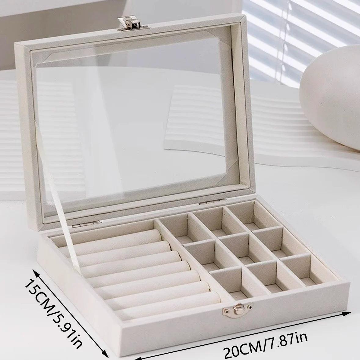 Elegant PU Jewelry Box – Large Capacity Storage for Necklaces, Earrings, Pendants & More – Anti-Oxidation, Portable & Stylish - LAZANDRA™