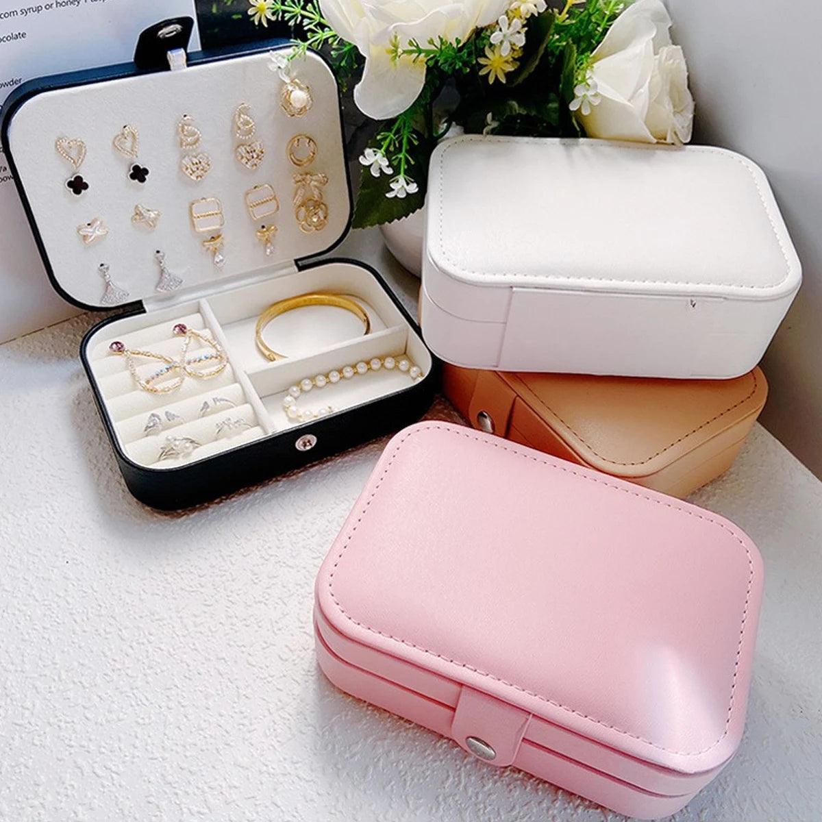 Elegant PU Jewelry Box – Large Capacity Storage for Necklaces, Earrings, Pendants & More – Anti-Oxidation, Portable & Stylish - LAZANDRA™